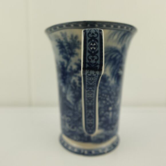 Staffordshire Blue & White Cup Mug - Picture 4 of 8